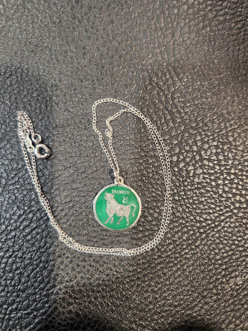 Taurus Green Zodiac Pendant Necklace - Women Jewelry